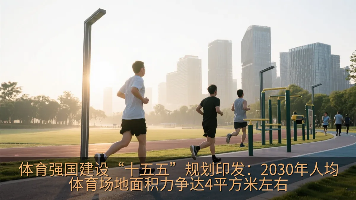 体育强国建设“十五五”规划印发：2030年人均体育场地面积力争达4平方米左右